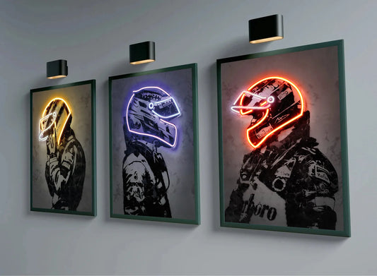 Poster Pilote F1 avec LED