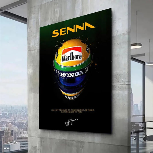 Poster Ayrton Senna Casque