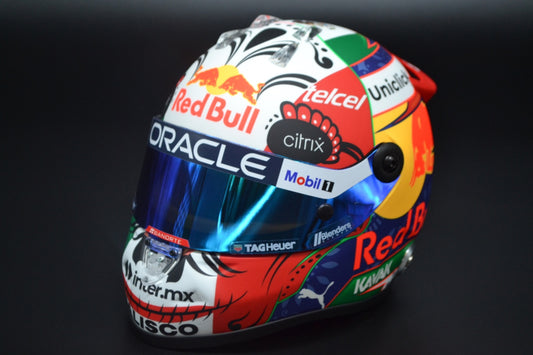 Mini Casque 1/2 Formula One Sergio Perez Red Bull Honda Edition Mexique 2022